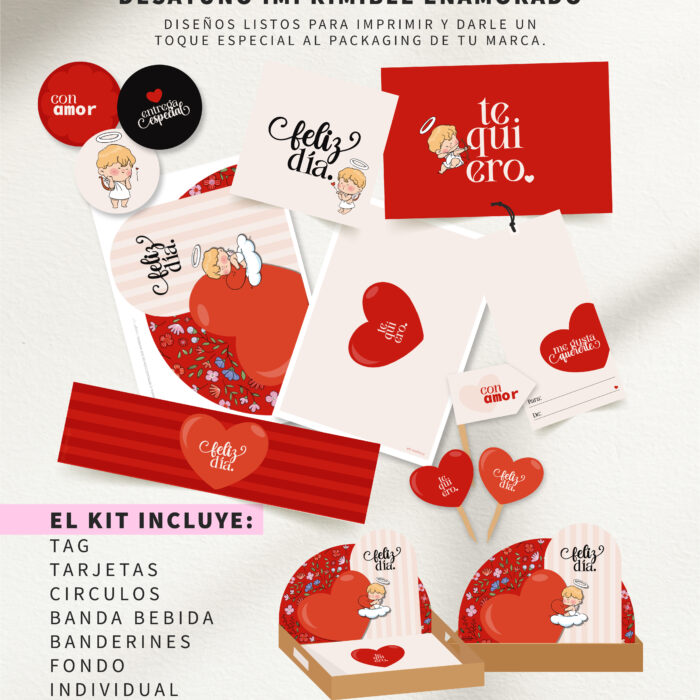 Imprimible Desayuno/Merienda Enamorado