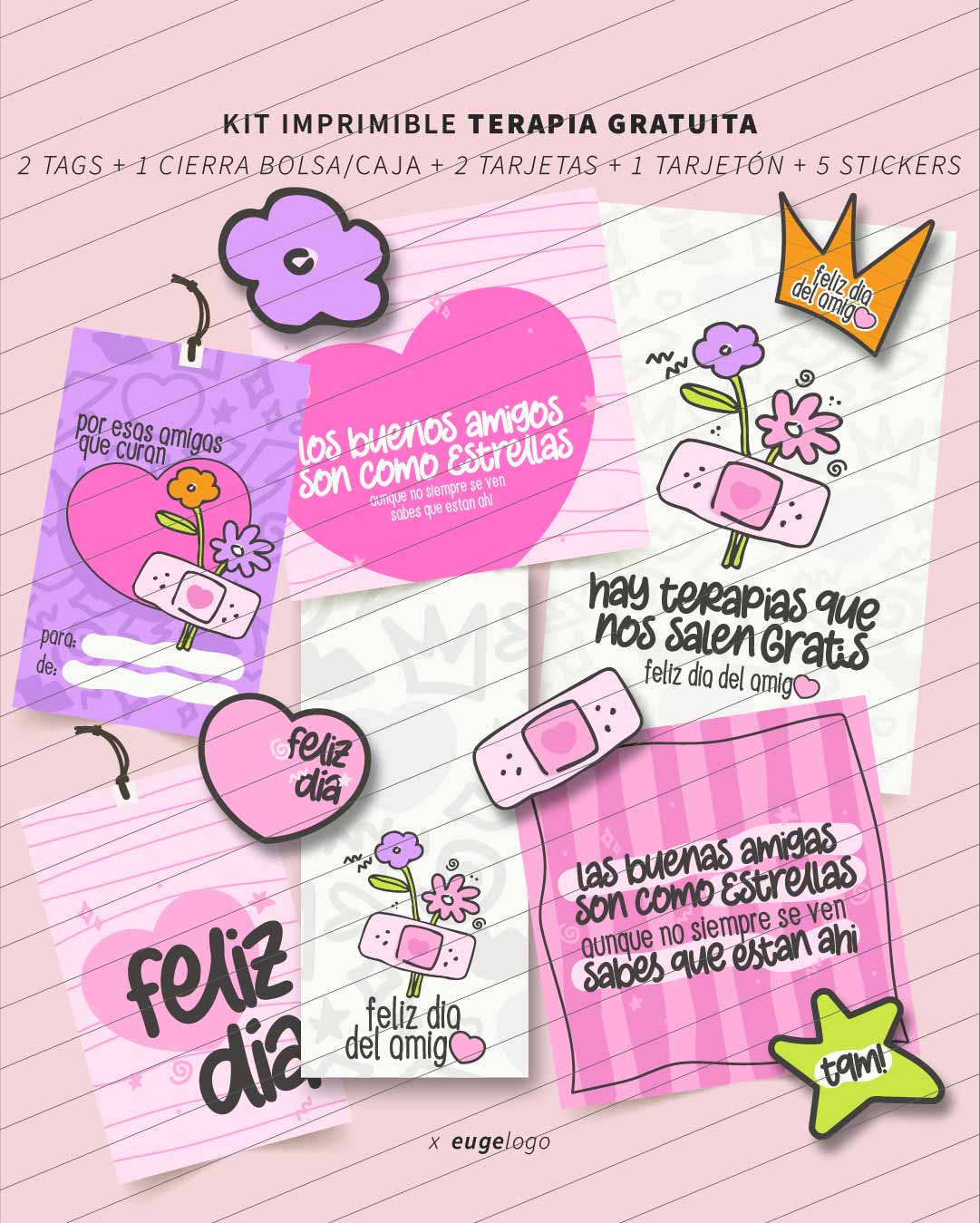 Imprimible Terapia Gratuita -Día del amigo-