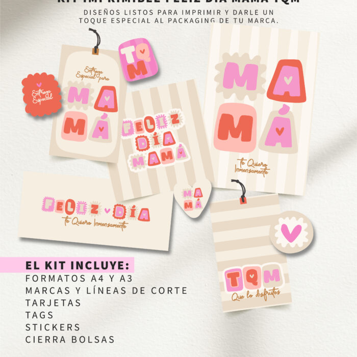 Imprimible Feliz día mamá TQM