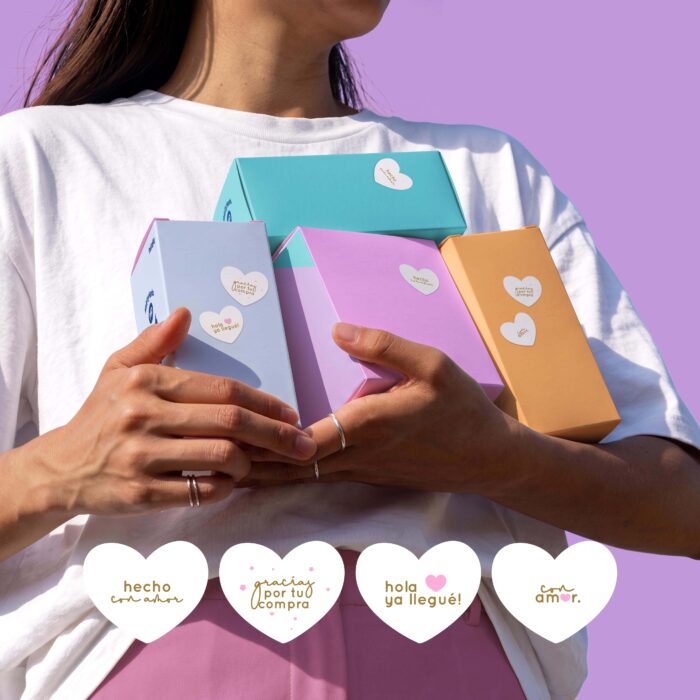 Corazones y Frases Blancos