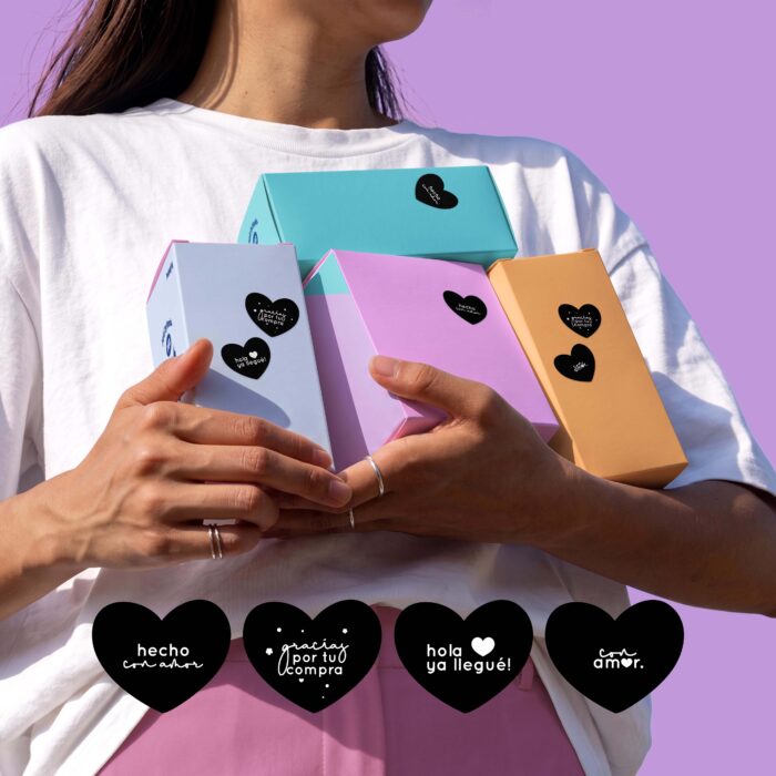Corazones y Frases Negros